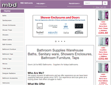 Tablet Screenshot of mbd-bathrooms.co.uk